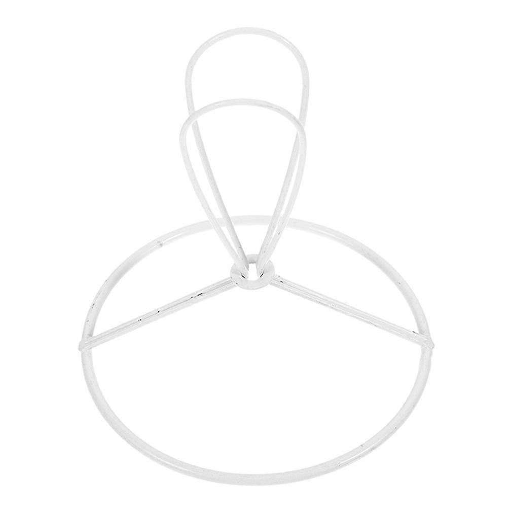 Lampshade Fitting Ring Iron Conical Shape Versatile Design Protective Function for Table Lights White 90 Mm 1Set