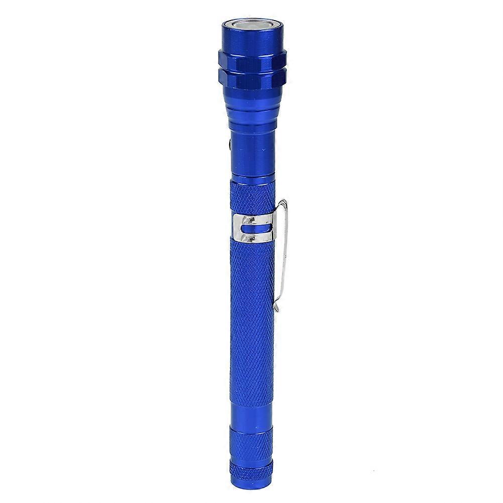 Mini Telescopic Multi-Function Rotating LED Flashlight with Magnetic End (Blue)