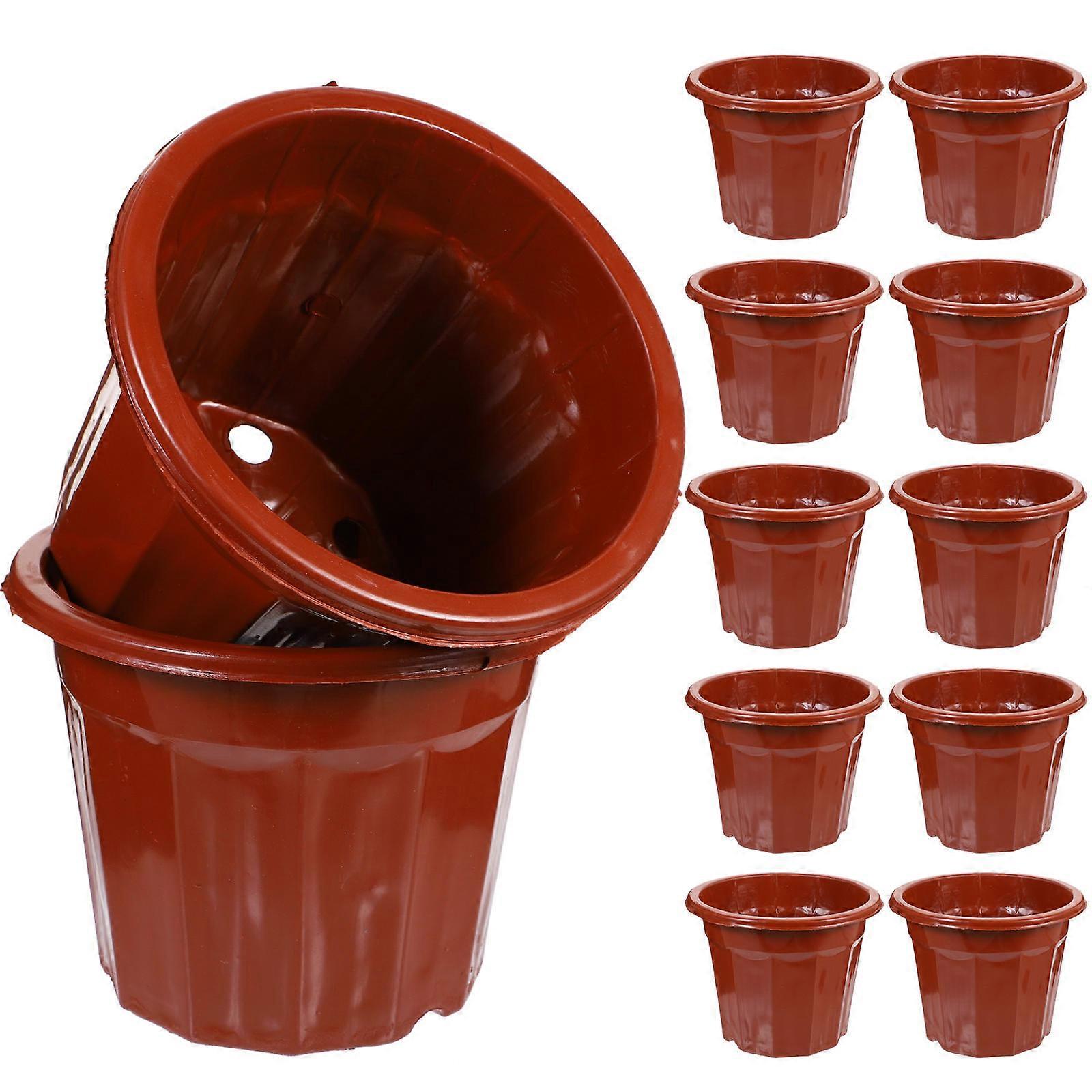 أواني حضانة لمحبي النباتات تصميم بسيط أحمر 17.5X13.2 سم 25 قطعة