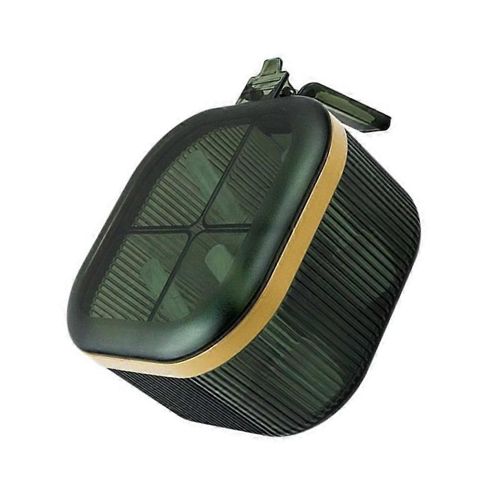 Kitchen Seasoning Storage Box For Home Use 18.5X14X8.5CM Transparent Green Color Multi Grids Storage 1Set