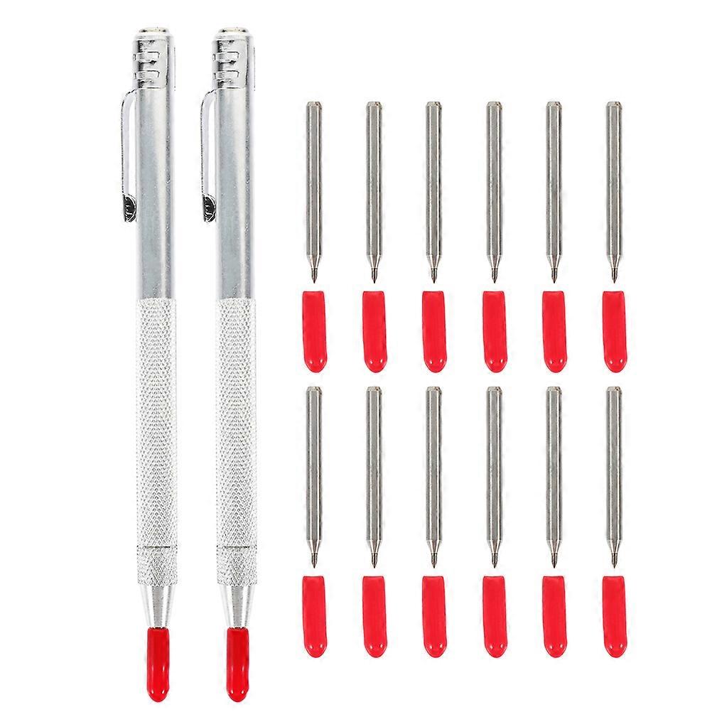 Hard Alloy Marking Pen Tungsten Carbide Tip Woodworking Engraving Tool 14Pcs