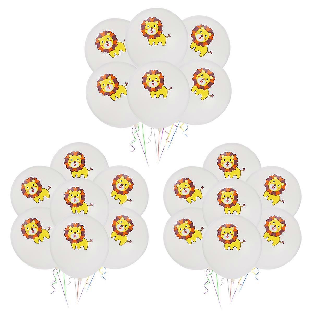 Party Decorations Lion Pattern Balloons for Families 20Pcs