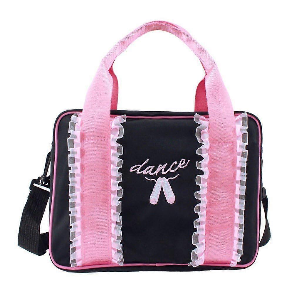Sweet Ballett Handbag for Kids, Dance Storage Tote, Black Gymnastics Shoulder Bag for Toddlers and Students