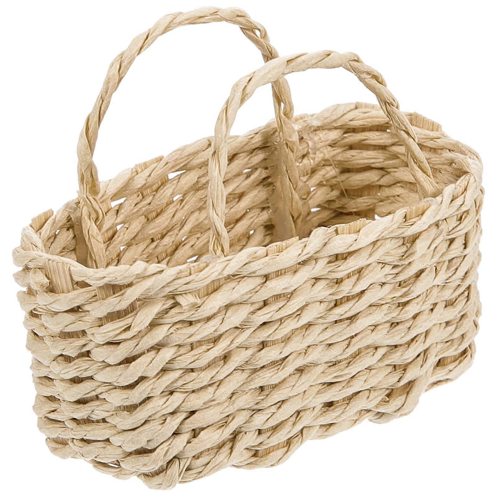 Small Decorative Storage Basket for Mini House DIY Micro Landscape Accessories