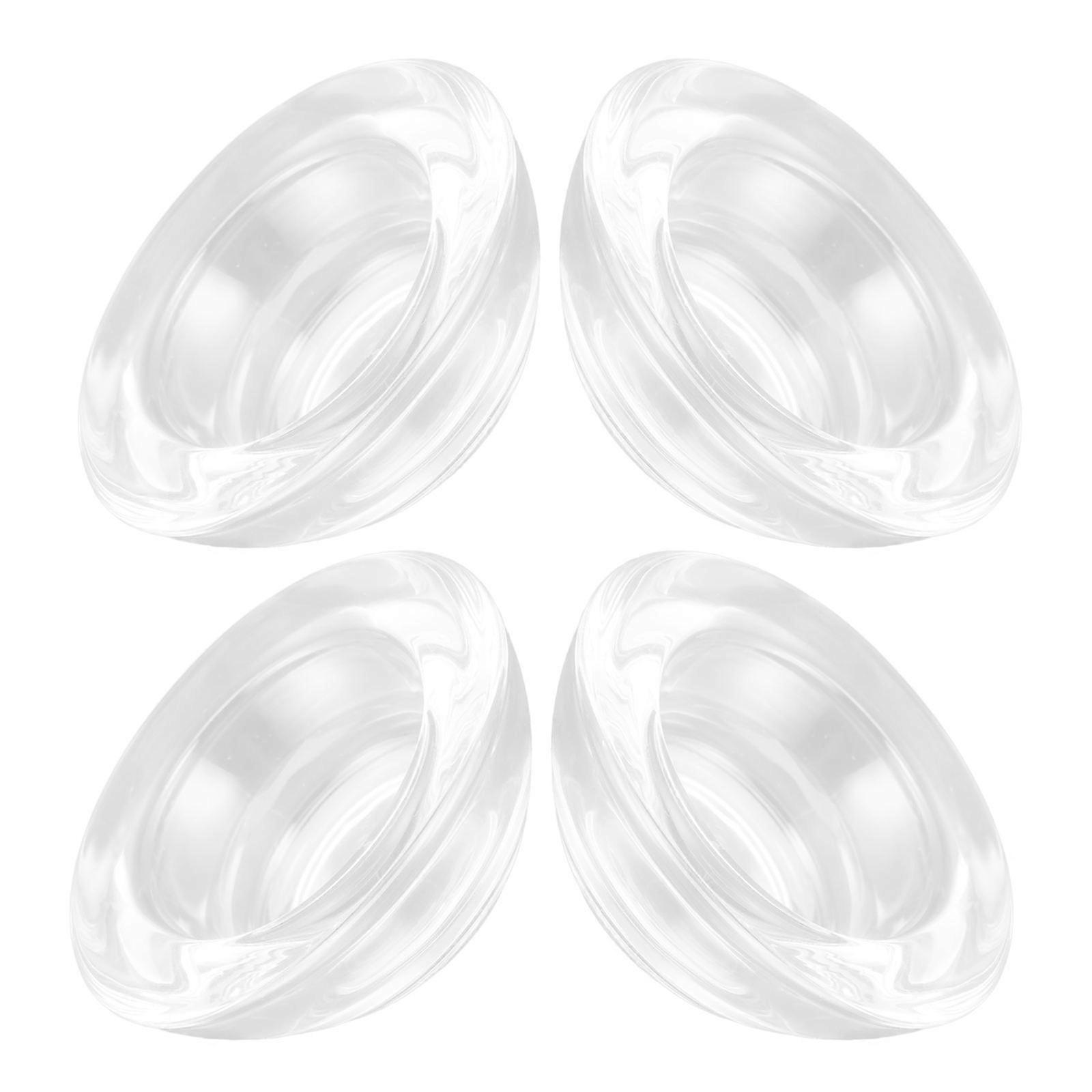 Small Tealight Holder Glass Cup For Wedding Simple Design 4Pcs