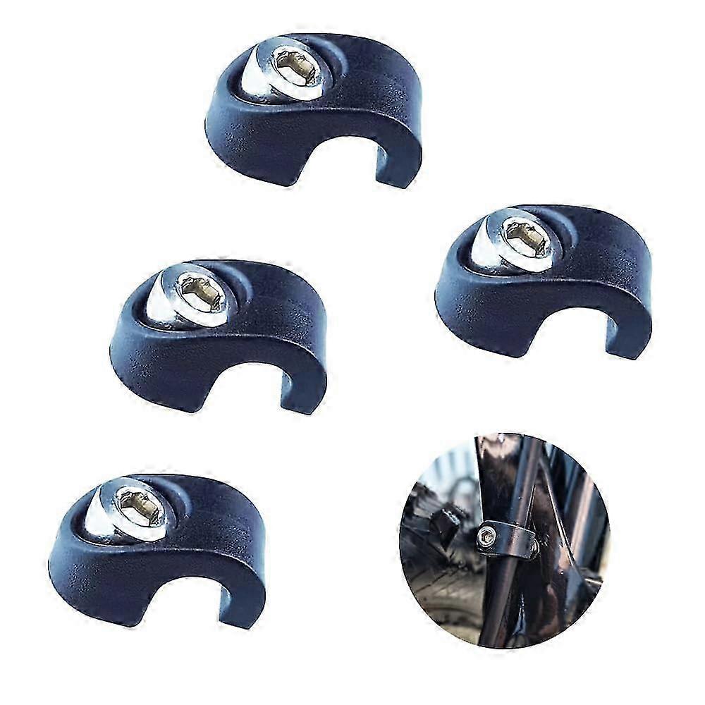4 Pieces Bicycle Cable Clamps with Removable Brake Cable Hose Holders for Securing Bike Cables and Clips