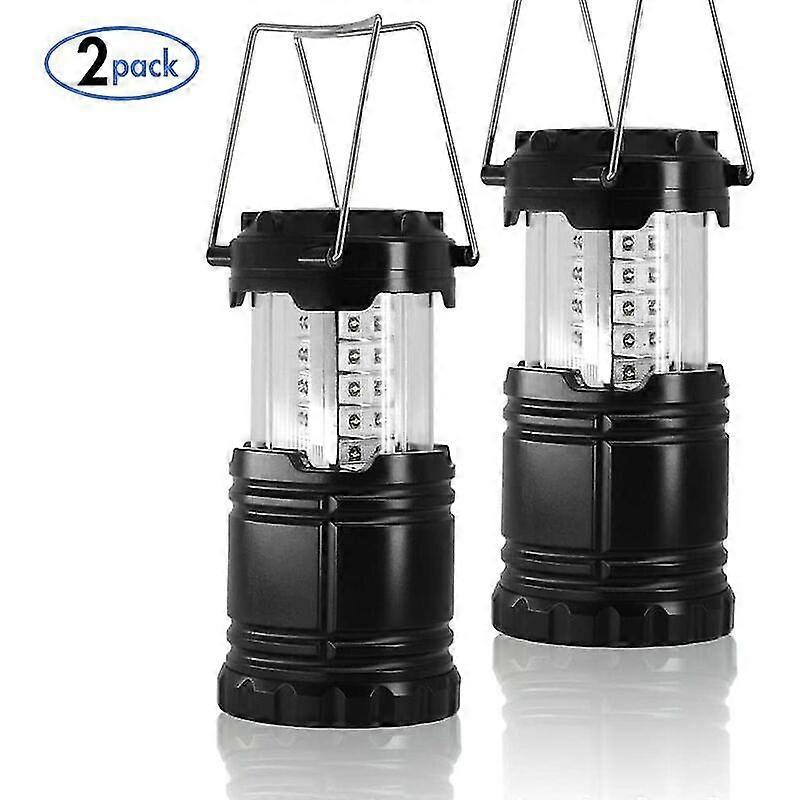 מנורת קמפינג LED מתקפלת ניידת - פנס עמיד למים 2 חלקים לשימוש חיצוני, אידיאלי לטיולים רגליים, דיג, גנים ופעילויות קמפינג