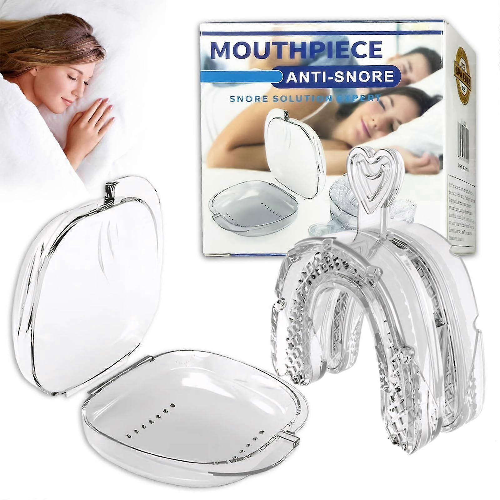 Men's Snoring Splint Adjustable Bite Splint for Teeth Grinding Anti-Snoring Reusable Unisex with Storage Box