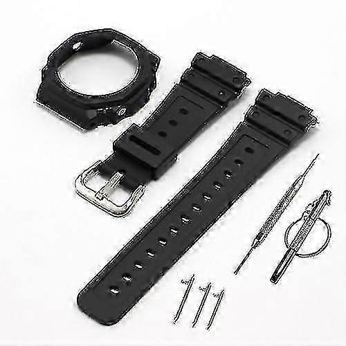 Convient pour le bracelet de montre en silicone pour Casioak Ga2100 Ga2110 Ga2110 Qualité de la lunette et remplacementme