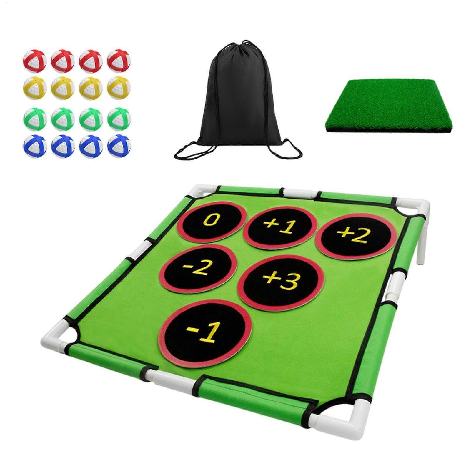 Sleek Golf Chipping Net 30x30x2cm - Adhesive Target Practice Net for Backyard Training, Green Color, Golf Accuracy Accessories
