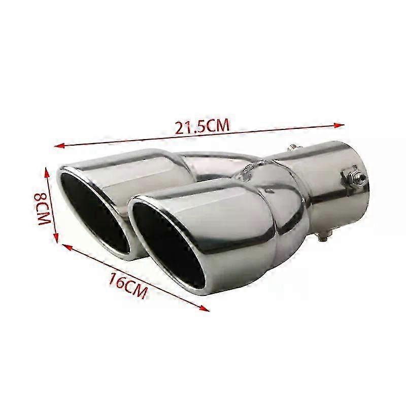Universal Dual Outlet Tailpipe Muffler for Car Modification Thickened Version Decorative Exhaust Pipe
