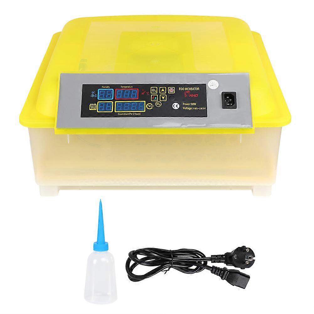 56 Eggs Single Power Small Home Chickens Ducks Birds Full Automatic Intelligent Temperature Control Egg Incubator 80W EU Plug 220V