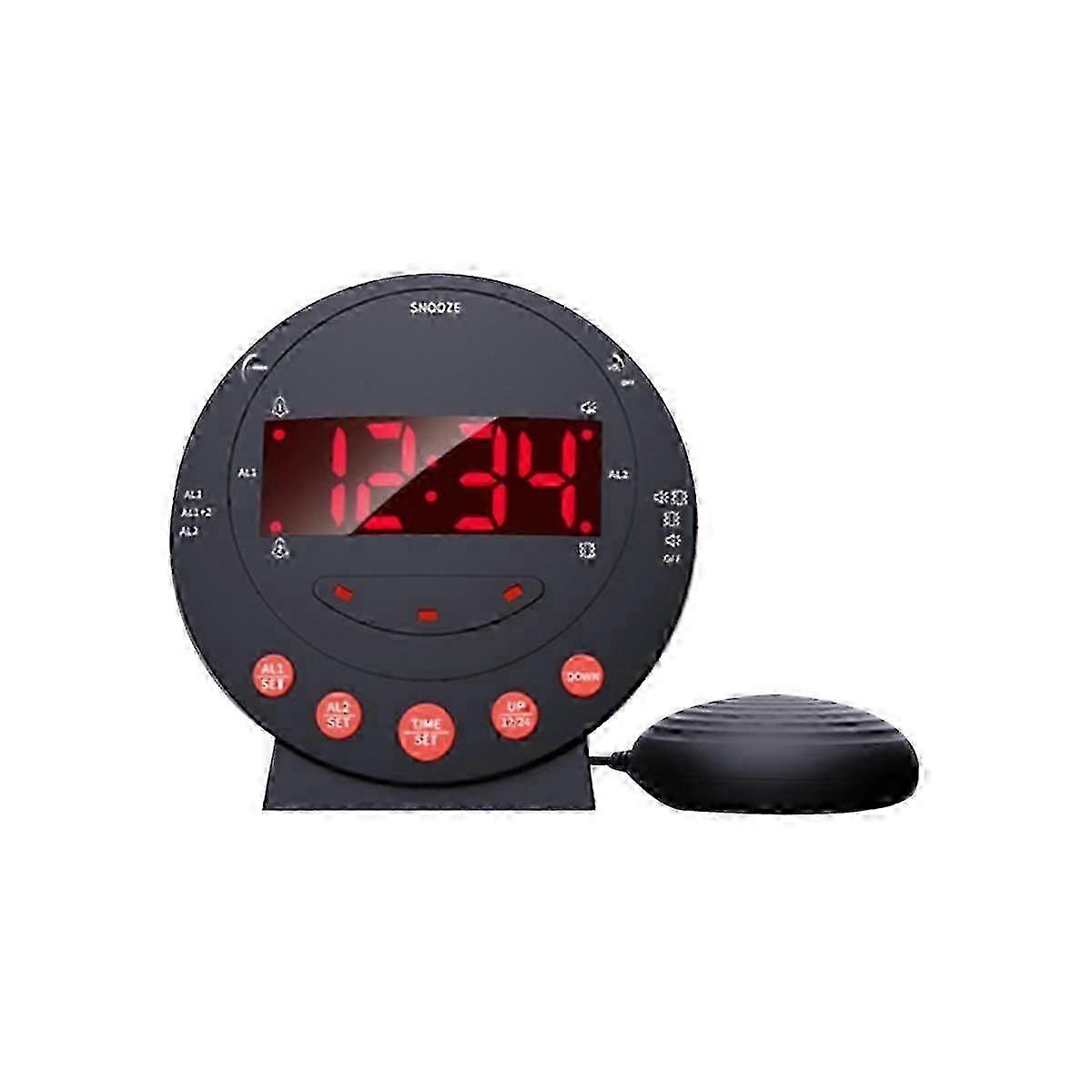 Powerful Vibration Alarm Clock for the Hearing Impaired with Extra Loud Features