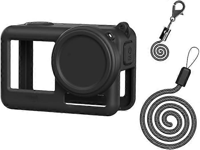 Case for DJI Osmo Action4 Silicone Protective Case Cover Compatible With DJI Osmo Action3 Black