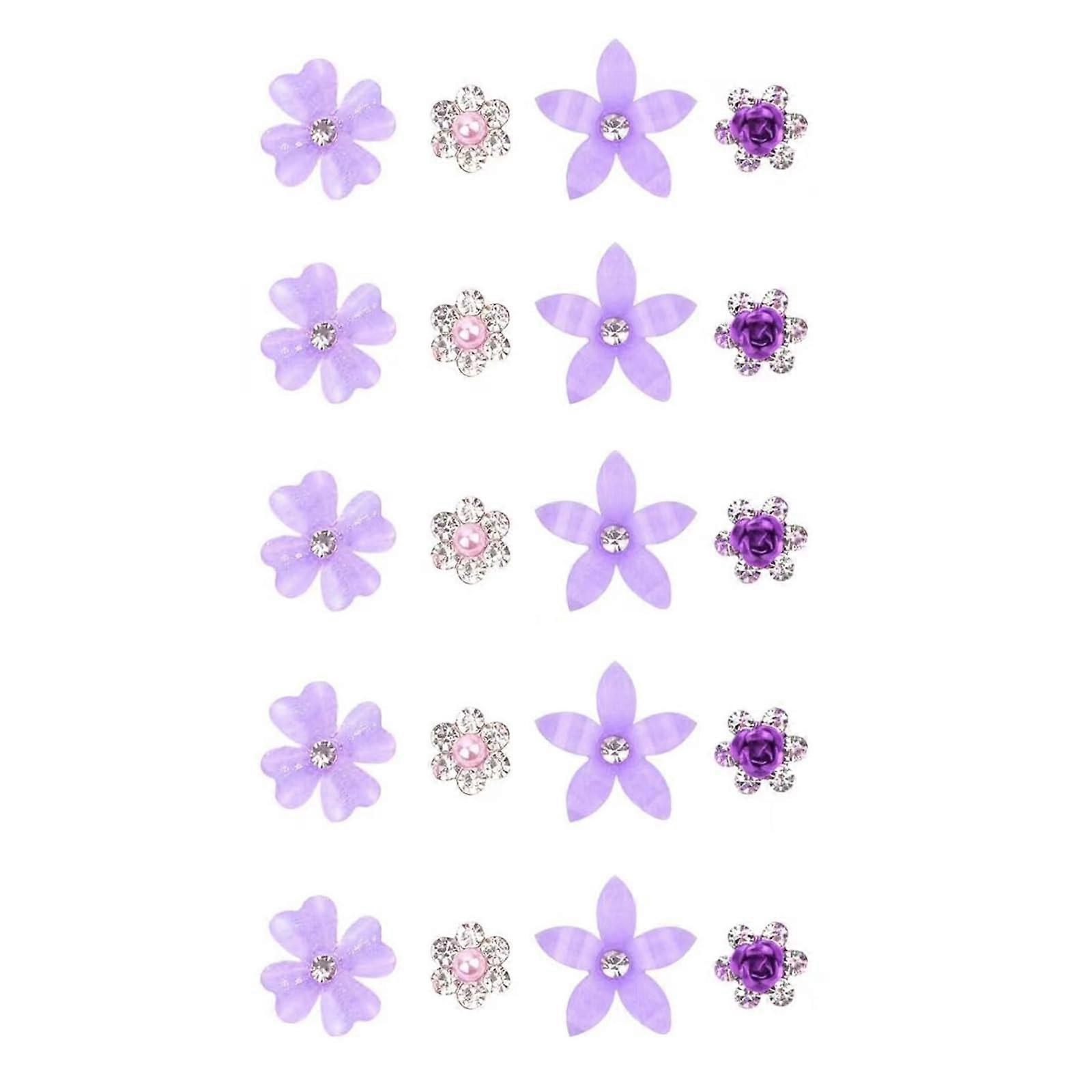 20 Pieces Elegant Rhinestone Hair Accessories Stylish Flower Hairpins Hair Clips Hair Ornaments for Women and Kids
