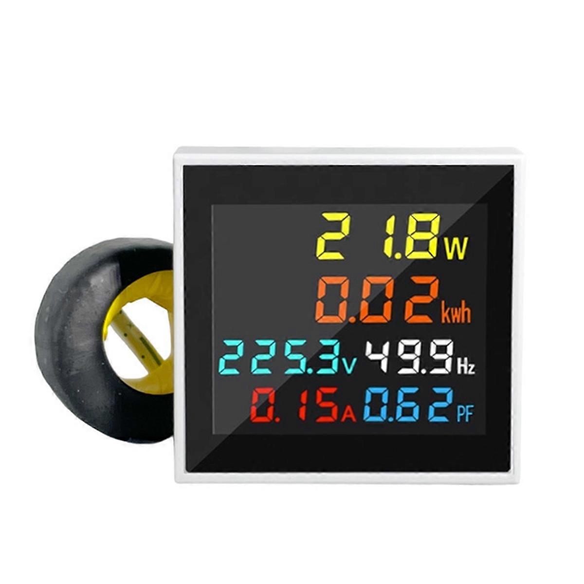 AC 50-300V Digital Voltmeter Ammeter 100A Wattmeter Frequency Meter Voltage Monitor Current Factor Volt AmpHerz KWH