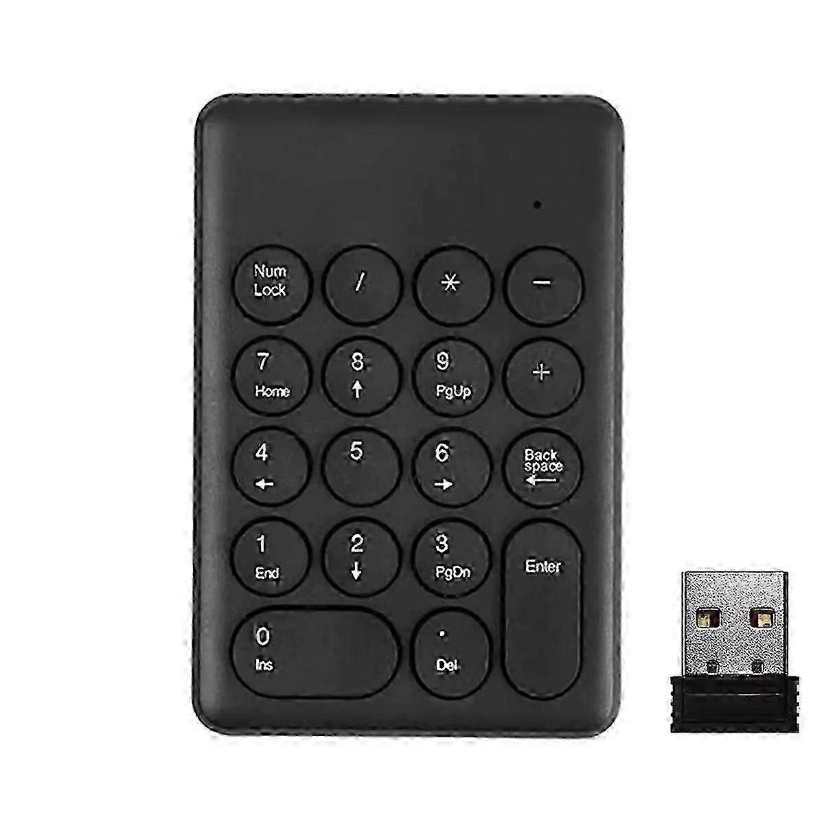 New 2.4G Wireless Digital Keyboard USB 18Keys Mini Numeric Keypad Numpad Accounting Teller for Laptop Notebook Tablets A