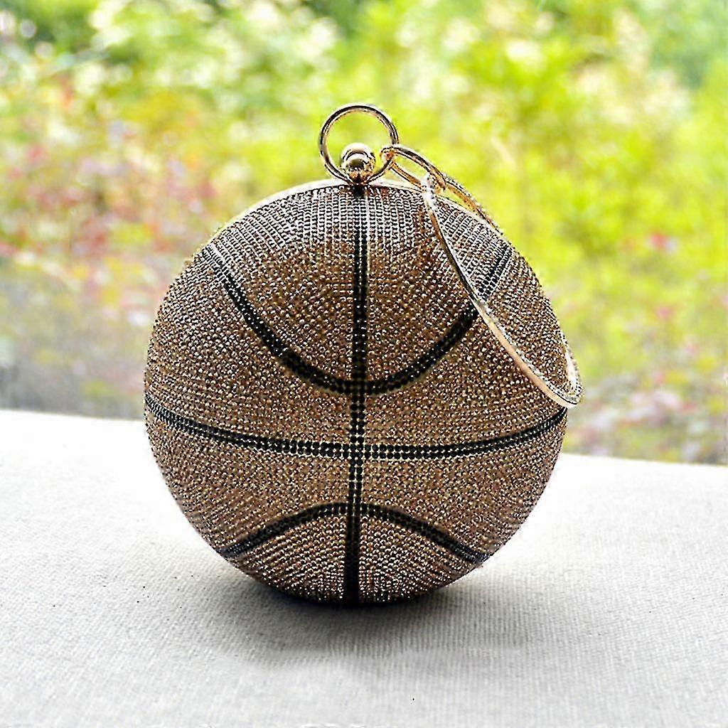 Glitter Round Clutch Purse for Evening Events and Parties