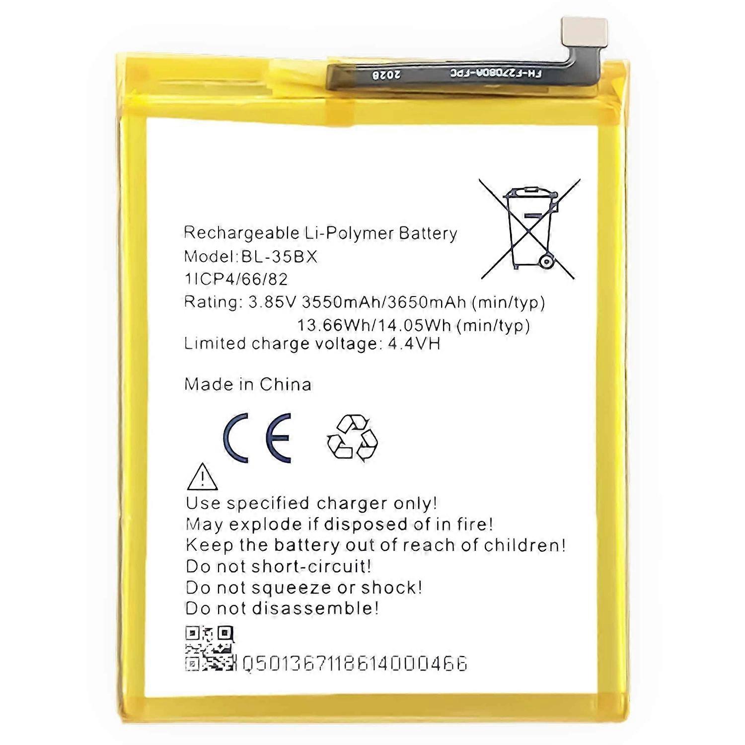 For Infinix Zero 6 Zero 6 Pro 3.85V 3550mAh Li-ion Polymer Battery Assembly Part (Encode: BL-35BX) (