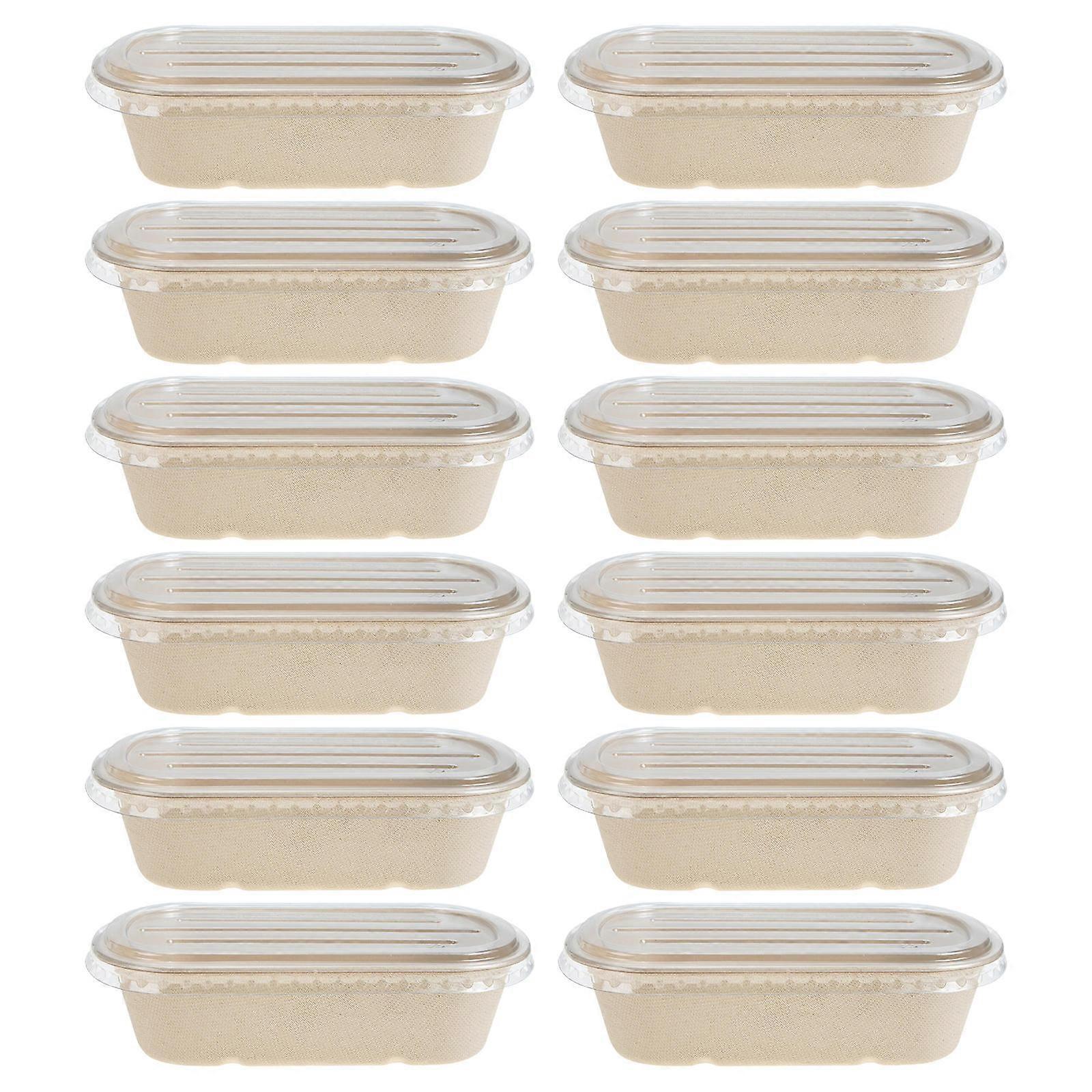Pulp Lunch Box Plastic Material Waterproof For Takeout Use 50Pack