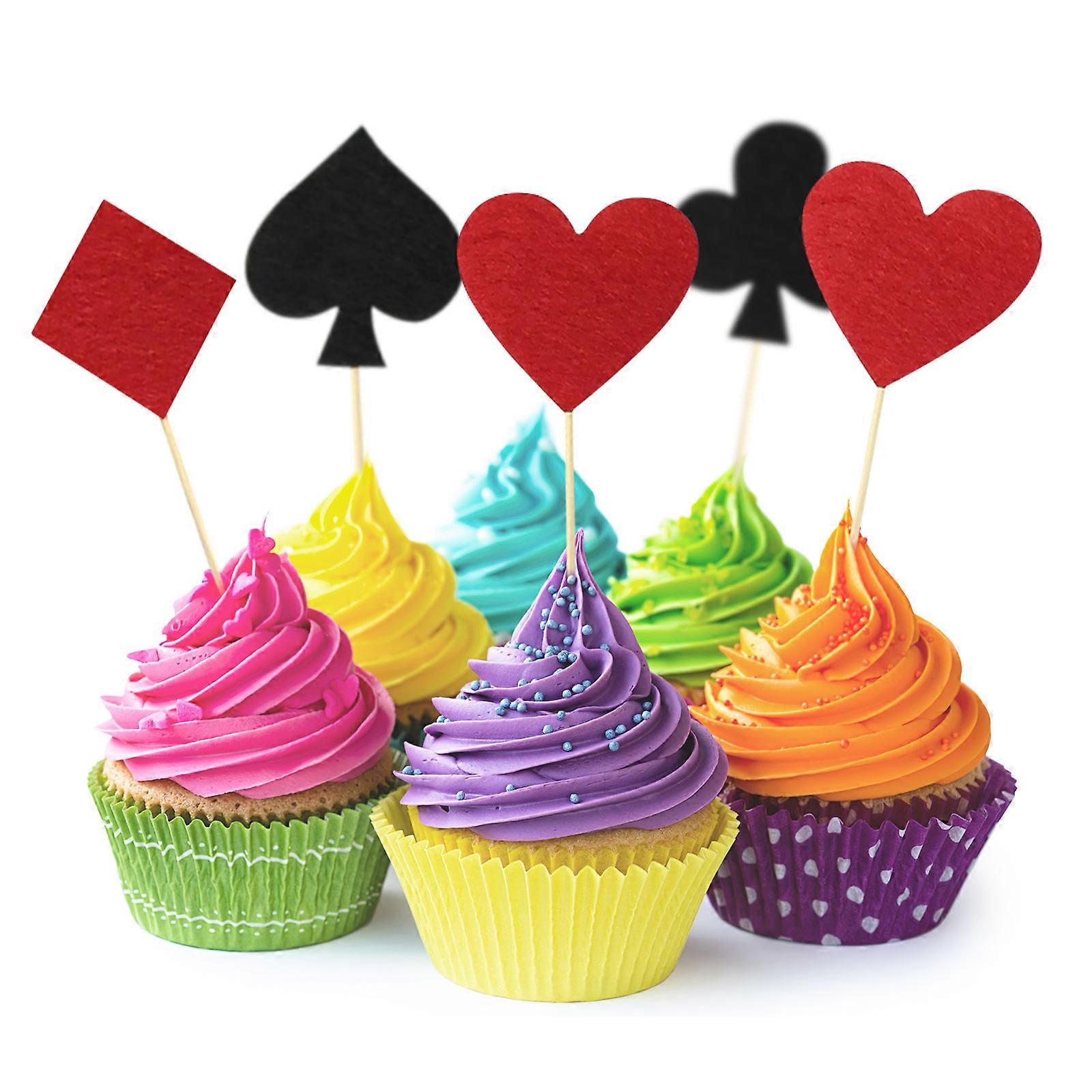 Food Toothpicks for Appetizers Cake Topper Set Birthday Party Decoration Assorted Color 20Pcs