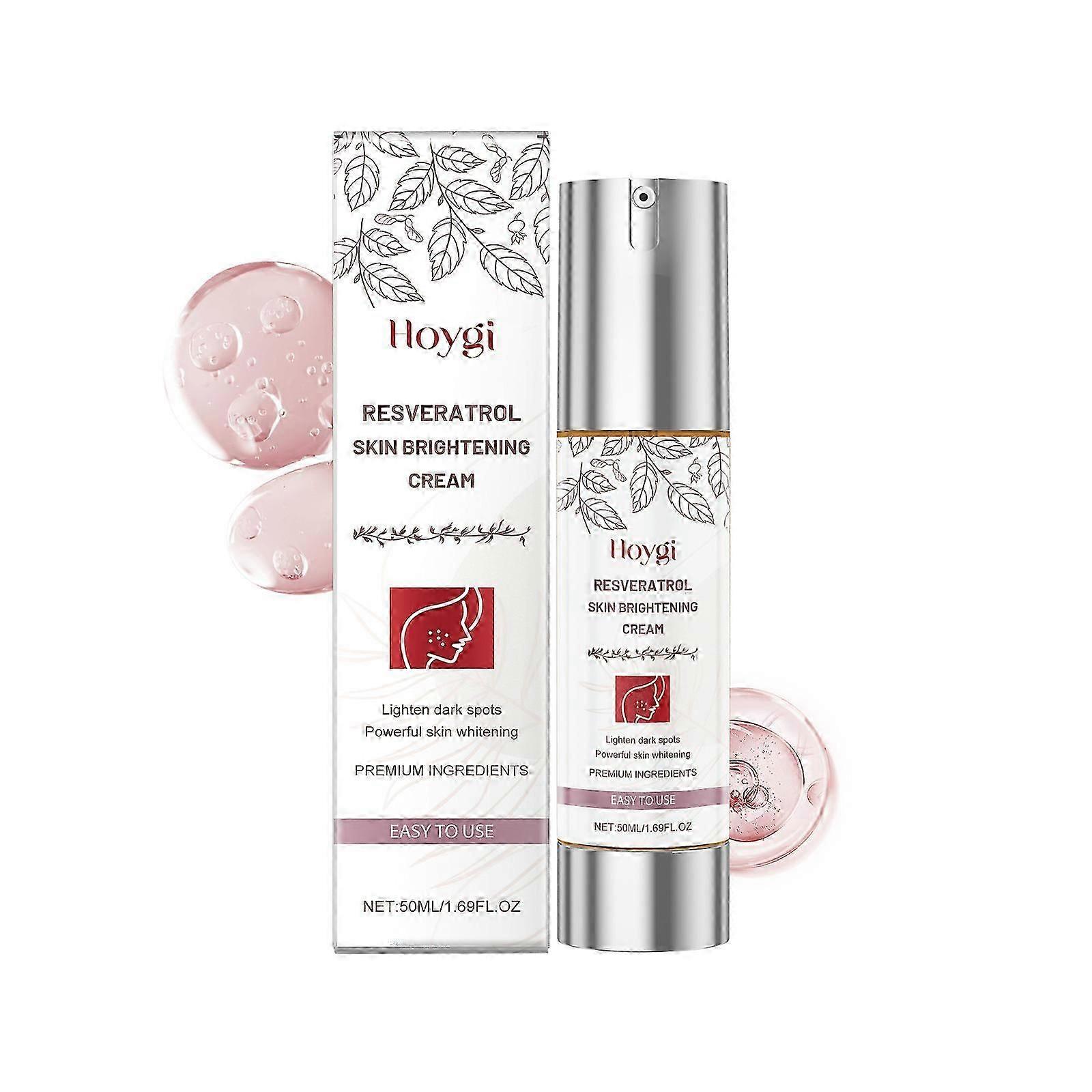 レスベラトロールスキンブライトニングクリーム、ディープナリッシングクリーム、柔らかく滑らかな肌の保湿剤、しわ防止ファーミングクリーム、アルバットでダークスポットを明るくします