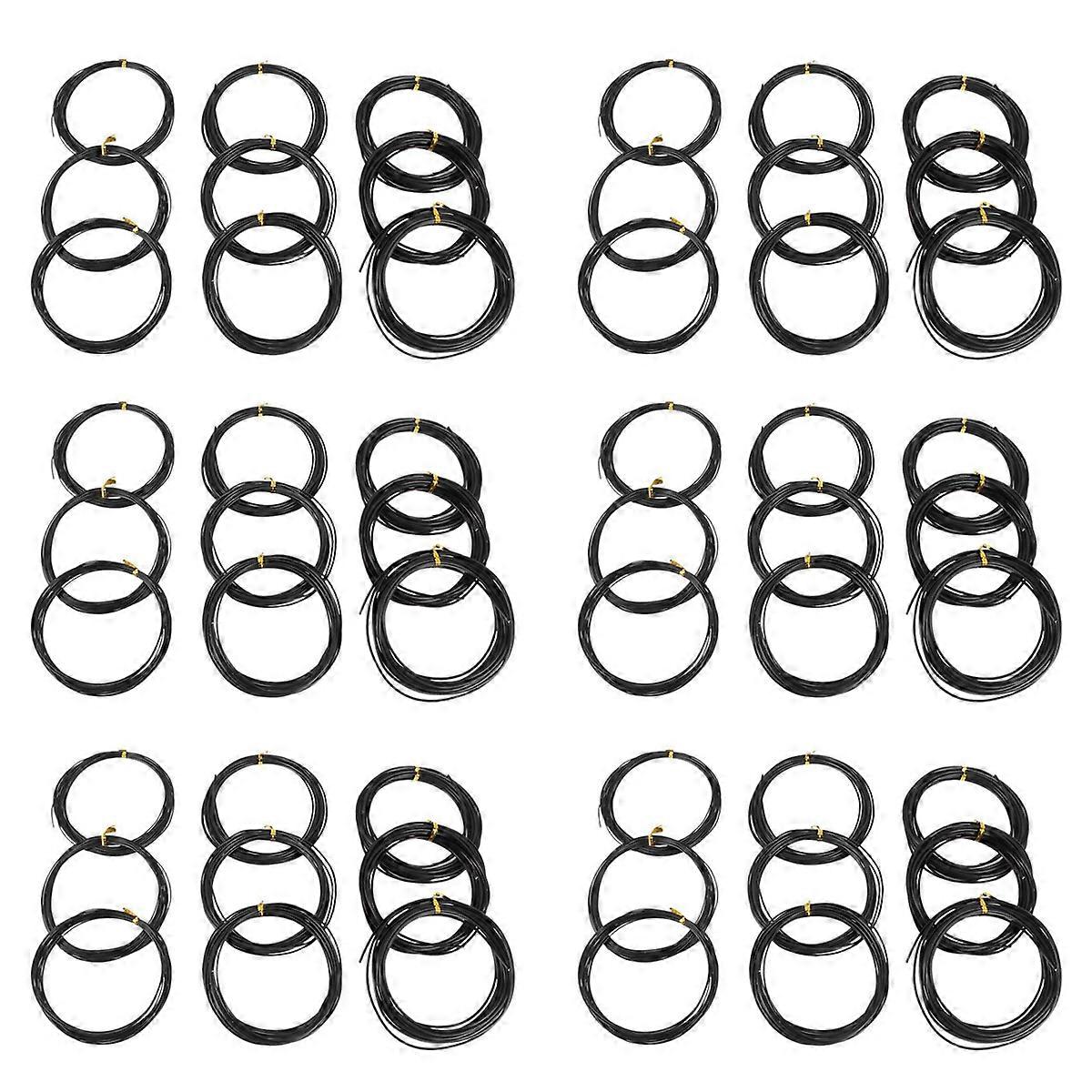 9 Rolls Aluminum Training Wire (1.0 Mm,1.5 Mm,2.0 Mm),(Black)