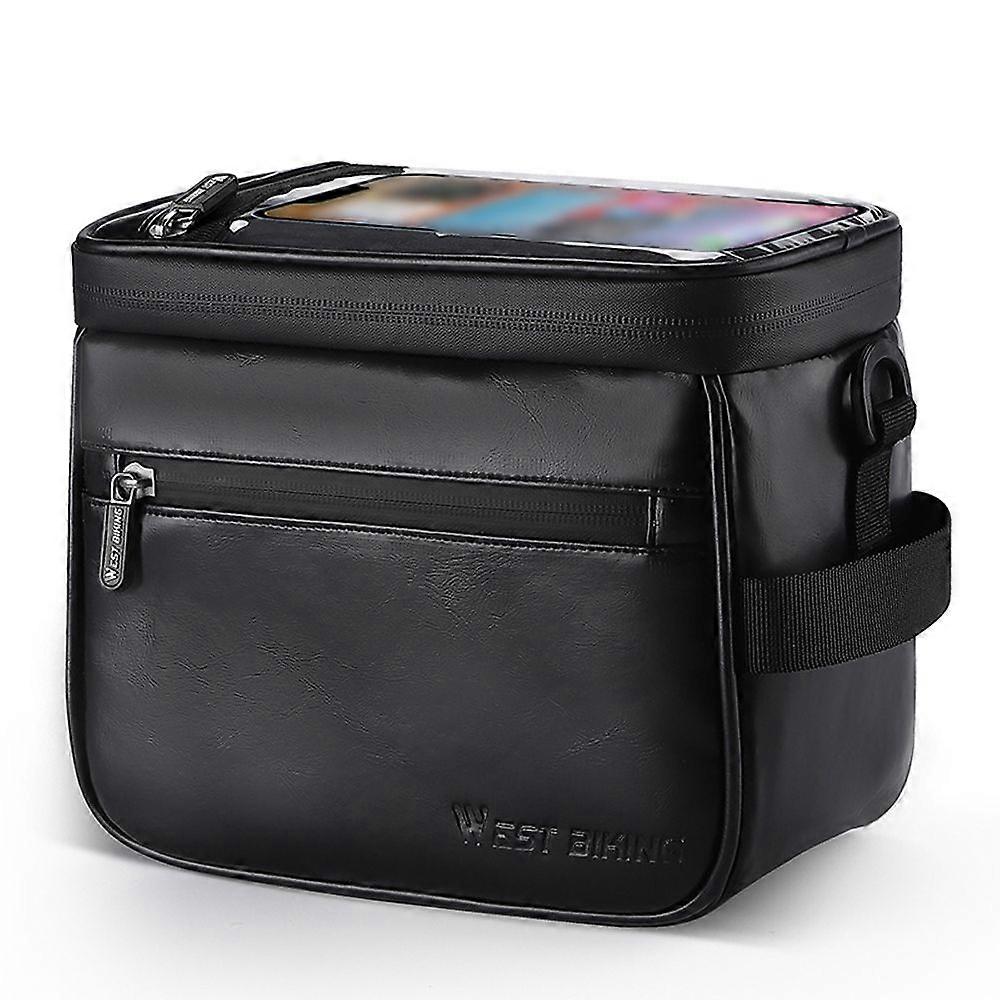 متعددة الوظائف دراجة المقود حقيبة للماء تعمل باللمس حقيبة الهاتف المحمول الدراجة الجبهة حقيبة العزل الحراري والعزل البارد بو حقيبة جلدية سيكلي