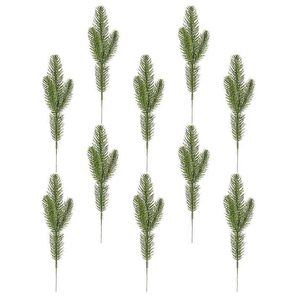 Artificial Spruce Branches 3 Forks Design DIY Craft Accessories 4x4x25.5cm 20Pcs