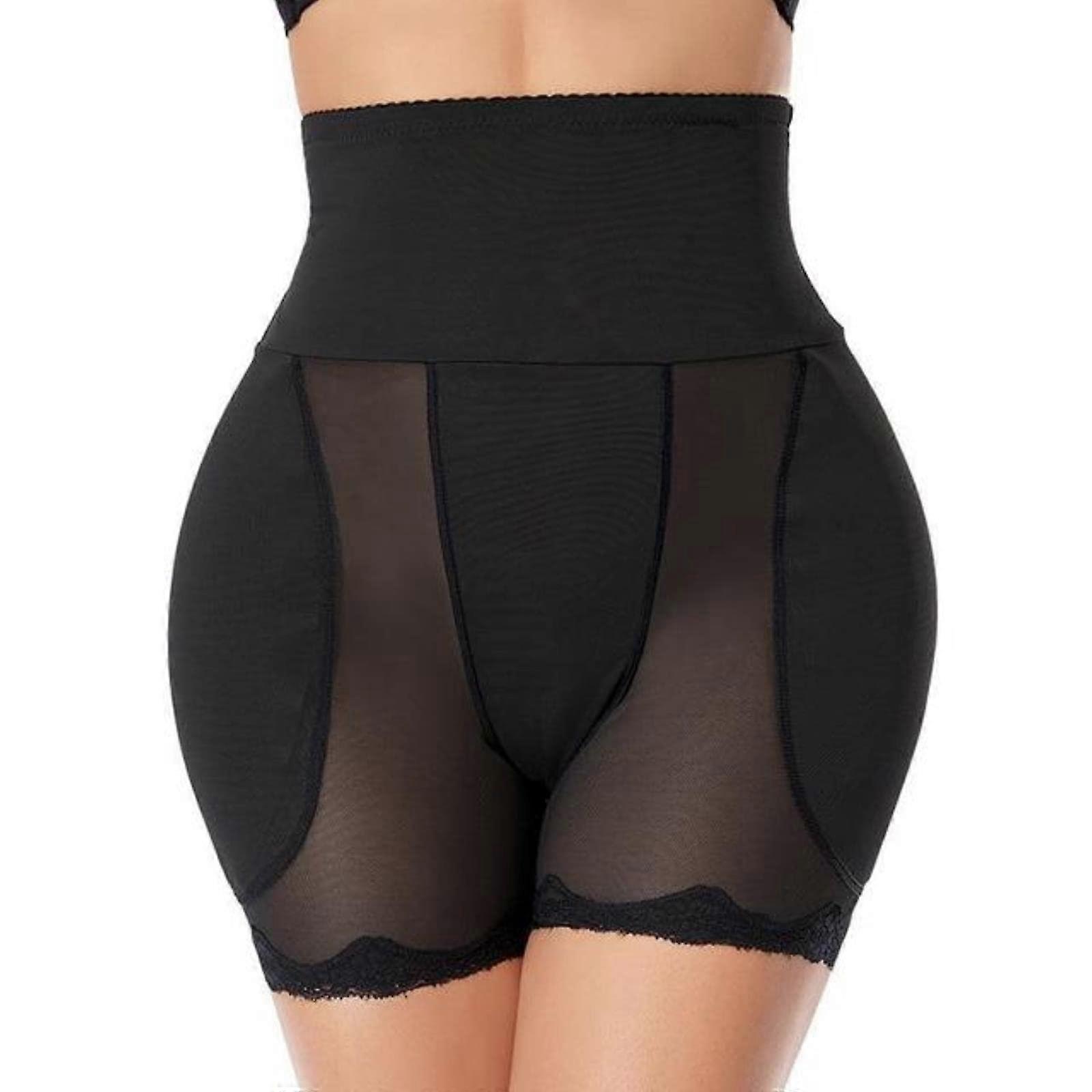 Shapewear Padded Hip And Butt Lifter Boyshorts Black Size L For Enhanced Curves And Comfort