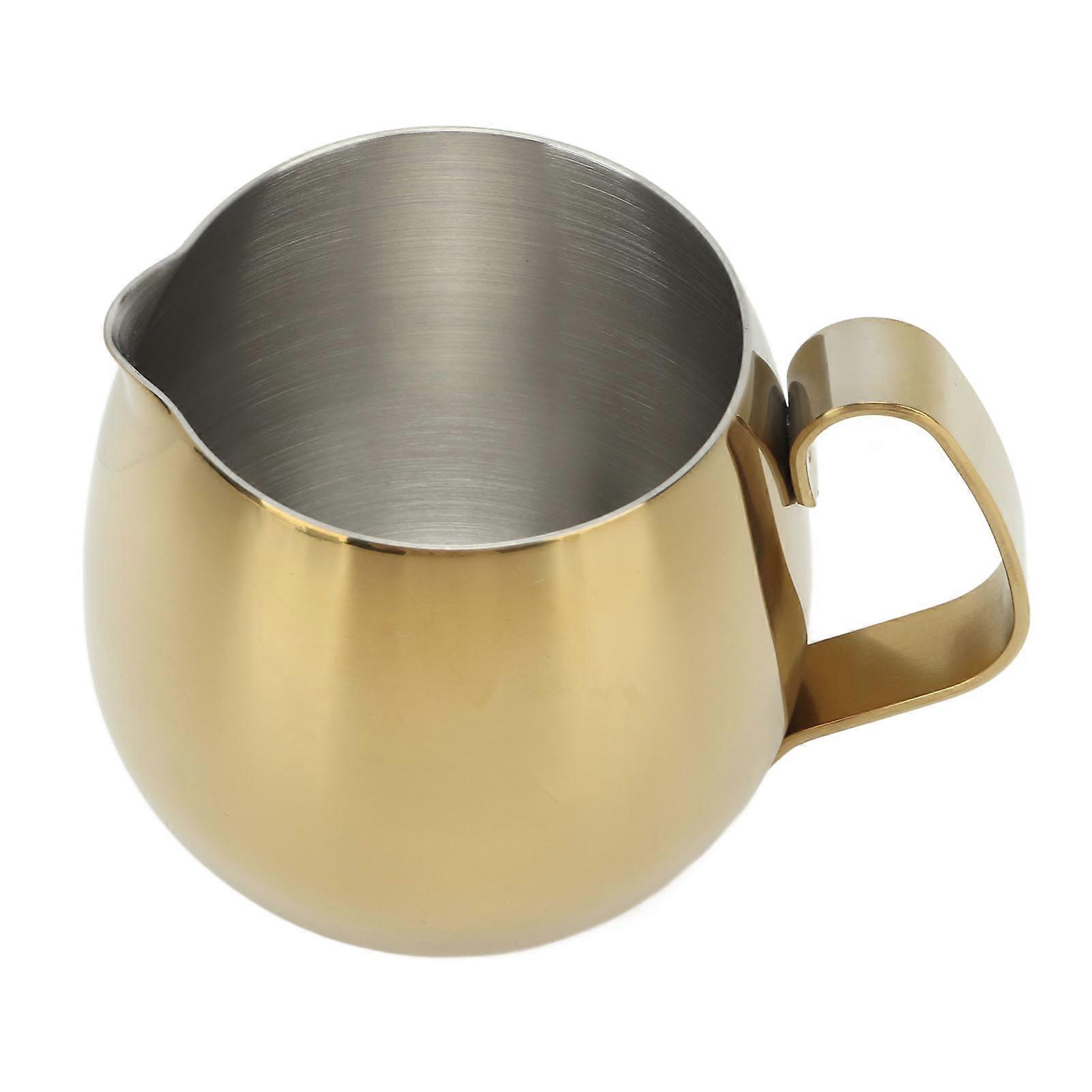 Tasse à café et lait en acier inoxydable, pichet à mousse de lait, cappuccino, latte art, pichet à lait, tasse dorée