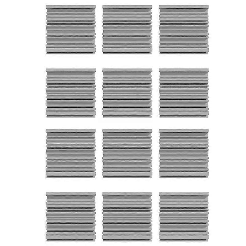 RTSHE-12 Pcs Self-Adhesive Acoustic Foam Panels 12 X 12 X 2 Inches Sound Absorbing Foam Recording Studio Sound Proof Foam Grey
