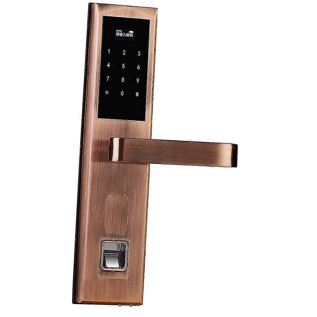 Electronic Touch Smart Door Lock Password Fingerprint Card Door Lock Copper