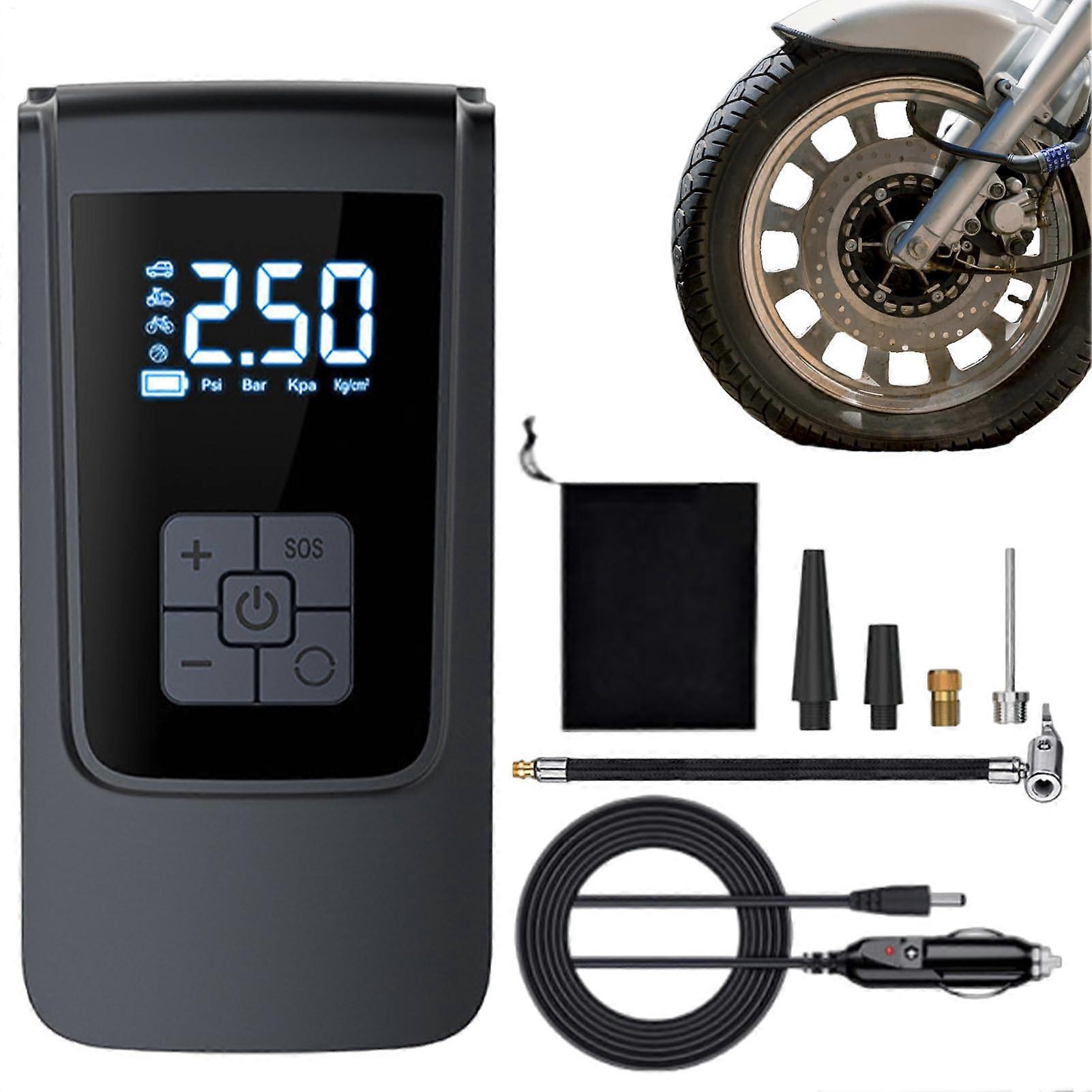 Wireless Tire Inflator – Portable Electric Bike Pump  Rechargeable Tire Air Injector  Intelligent Detection