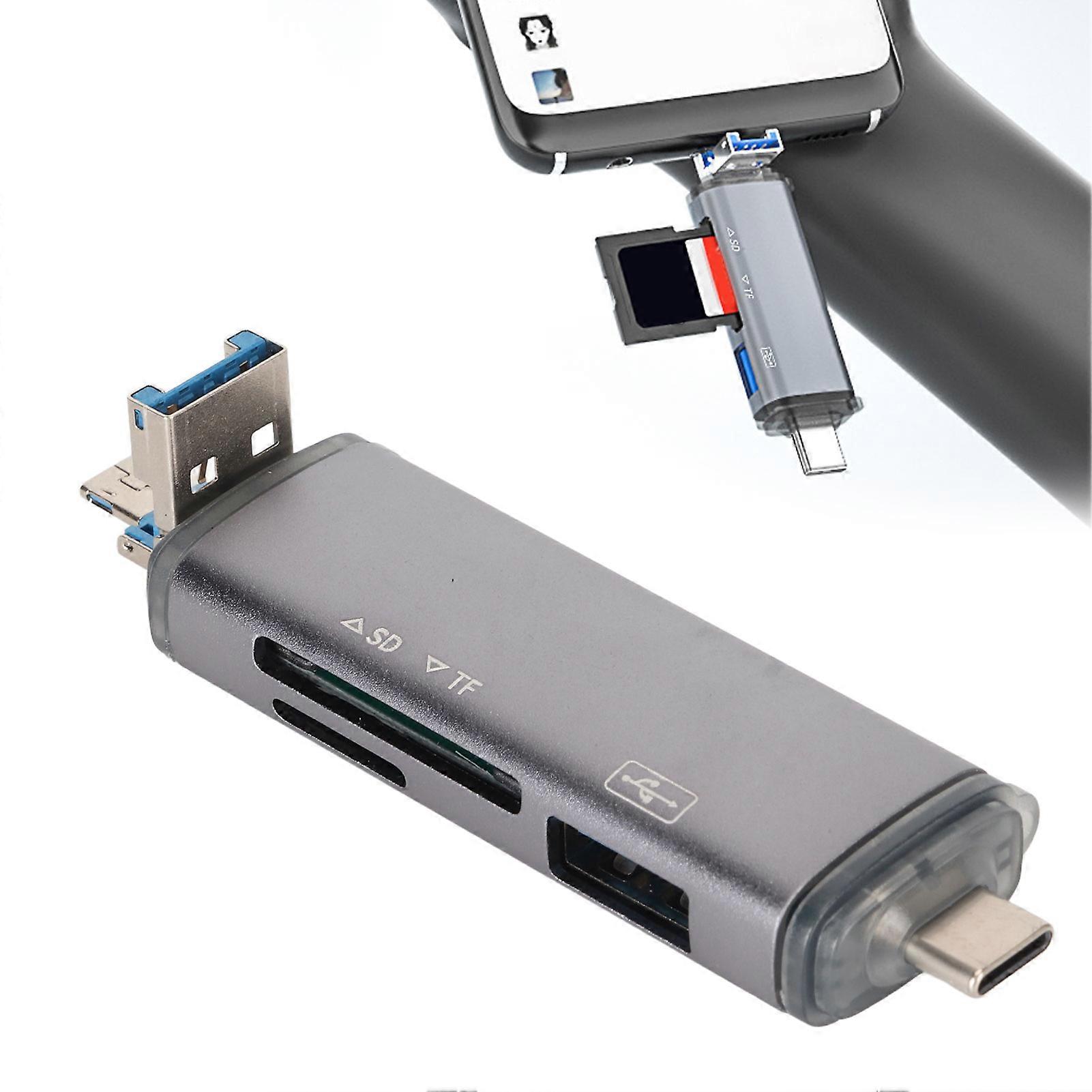 Card Reader OTG USB C USB MICRO USB 5Gbps Ultra Slim Plug and Play Memory Card Reader for Phone PC Laptop 