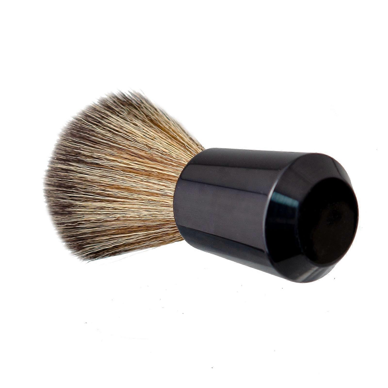 Men's Shaving Brush with Resin Handle, Cream Soap Brush for Barbershop and Home Use, Travel Size, Blue and Black