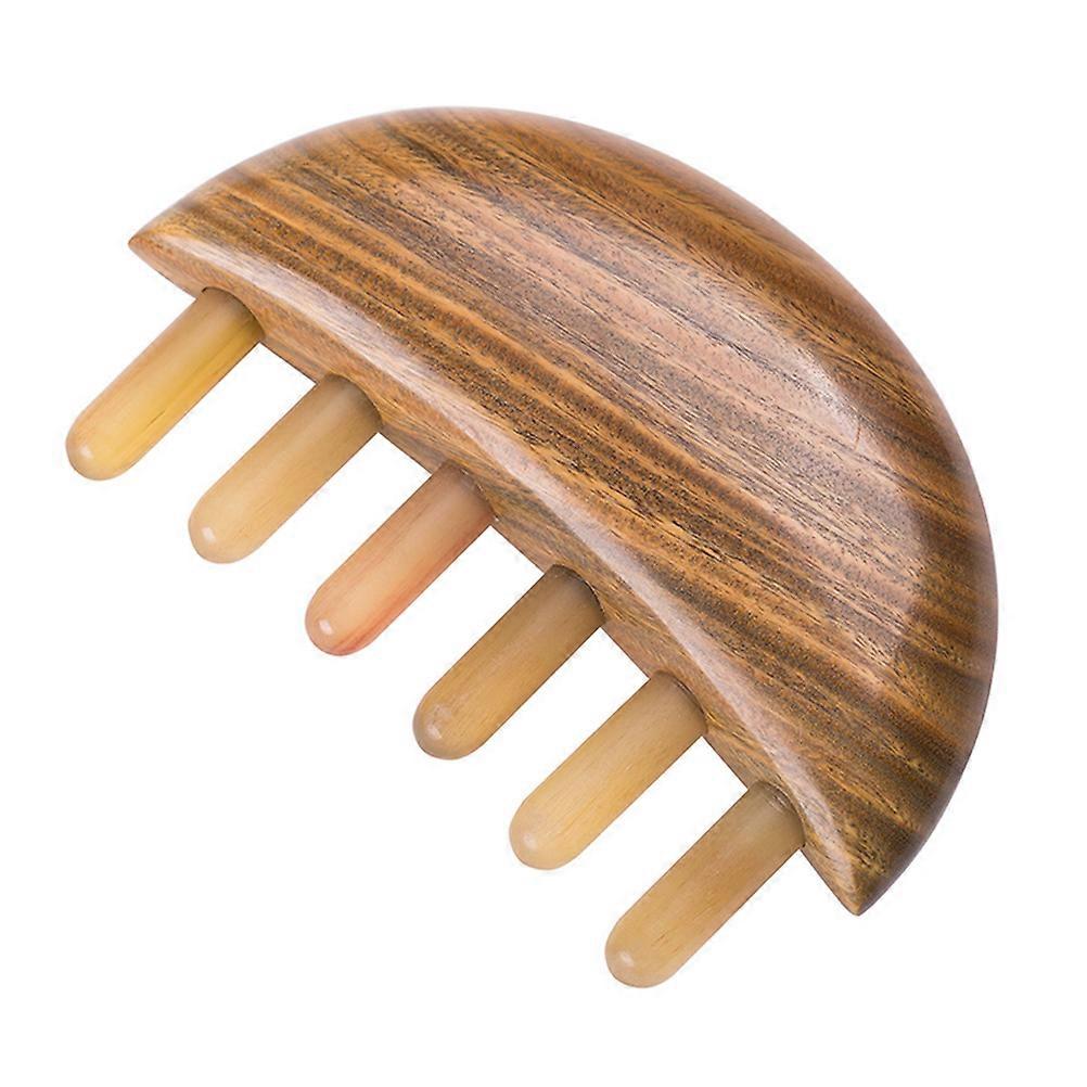1 Pc Lightweight Smooth Massage Comb for Hairdressing Use Light Brown Synthetic Material