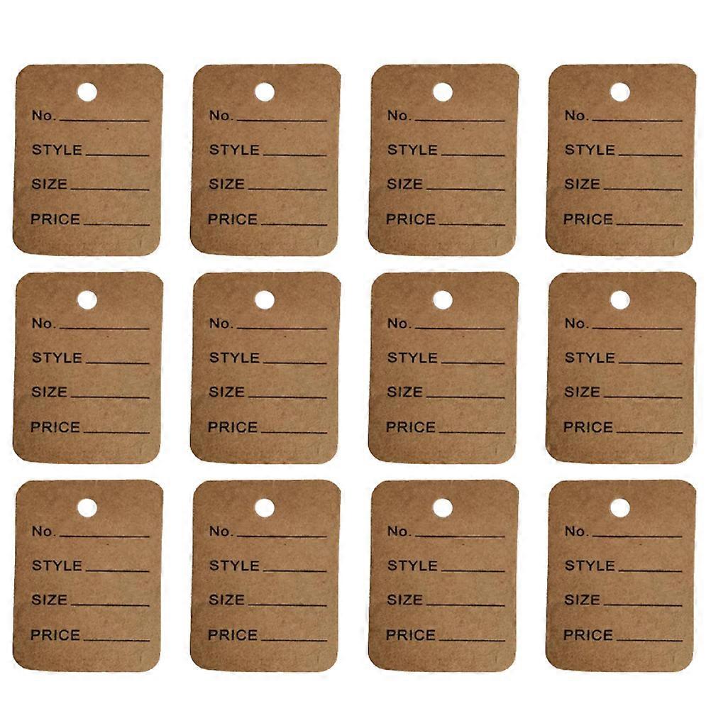 Coffee Paper Price Tags for Clothes with Hanging Hole Design 1000pcs