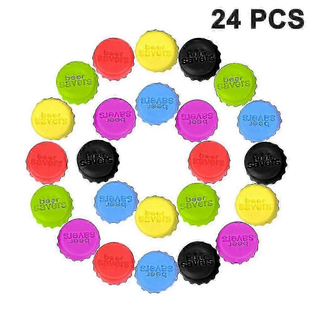 AURA 12pcs Silicone Bottle Cap, Colored Beer Stopper
