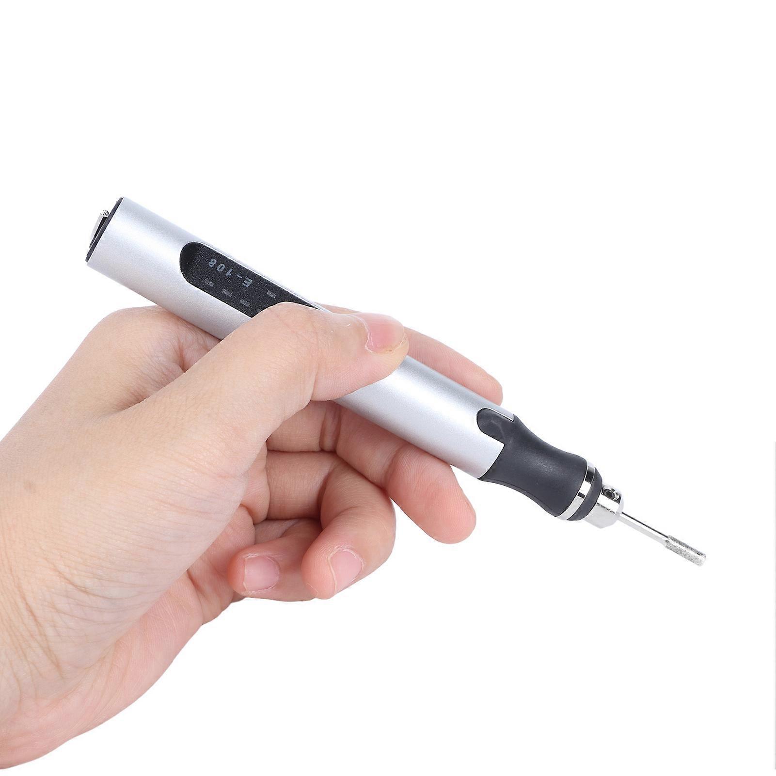 Cordless DIY Electric Engraving Pen 3.6V 8W 3 Levels Speed Portable USB Rechargeable Engraving Pen for Glass Stone Metal