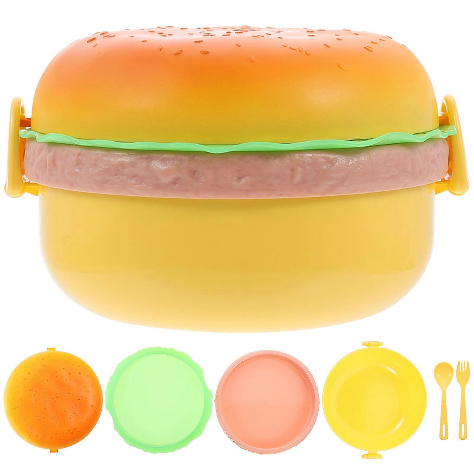 Adorable Pupil Lunch Box Portable Bento Food Fruit Container 1 Set