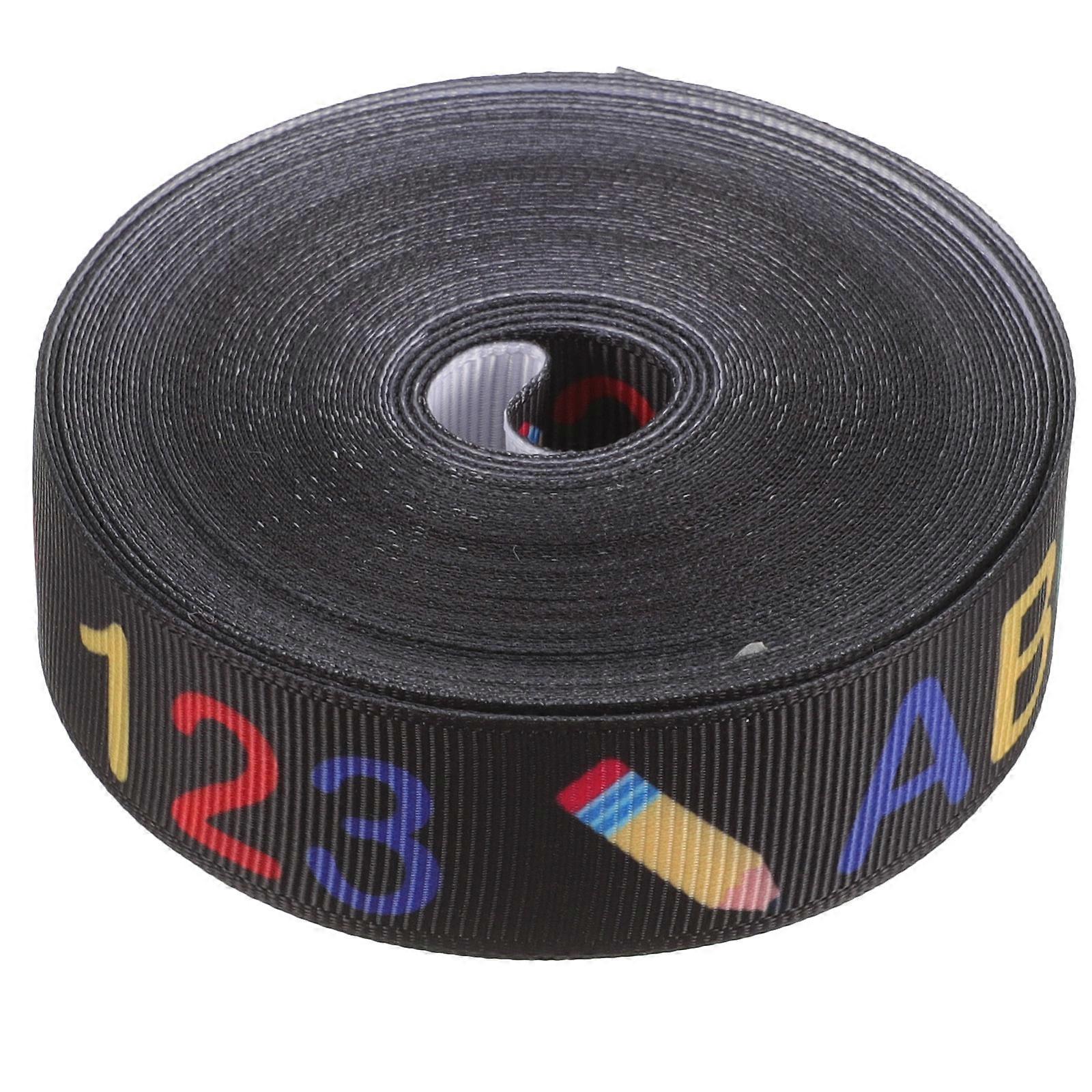 School Themed Decorative Wrapping Ribbon Roll Durable Craft Ribbon for Graduation Parties, Cake Decor, Hair Bows, Scrapbooking and DIY Projects