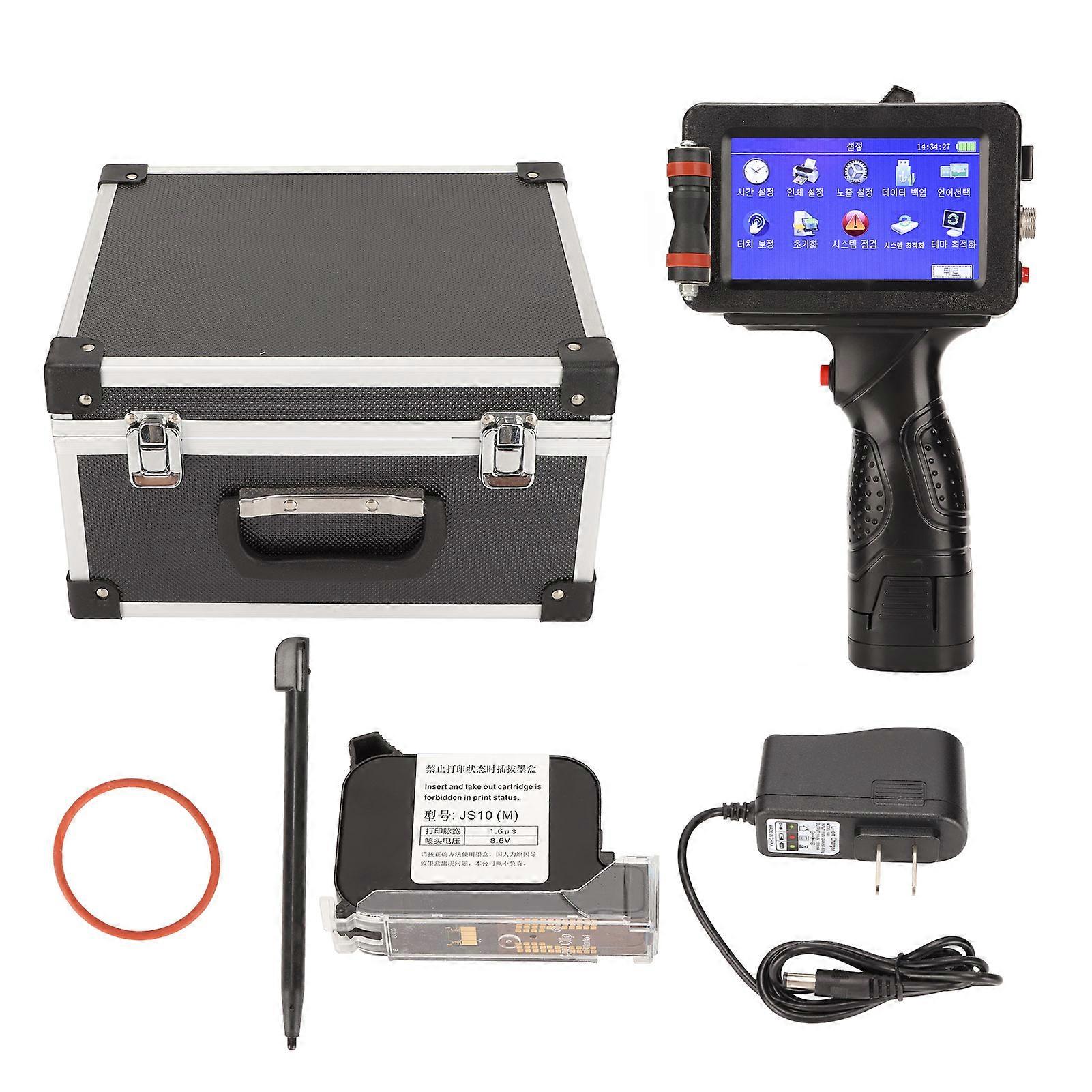 Handheld Inkjet Printer with 4.3in Touchscreen Quick Drying for Date Labels US Plug