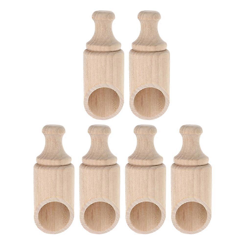 Wooden Tea Spoon Set of 6 Ergonomic Handles for Home Use Safe and Smooth Edges 3.5 inches