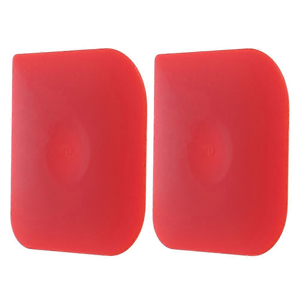 Cake Smoother Tool For Icing Professional Cake Accessories Dark Red 6.00X6.00X0.50CM Pastry Scraping 2Pcs