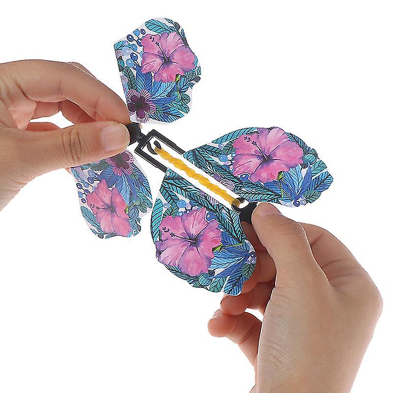Lot De 6 Papillons Volants Magiques à Remonter – Jouet Carte Volante Pour Enfants, Couleurs Vives