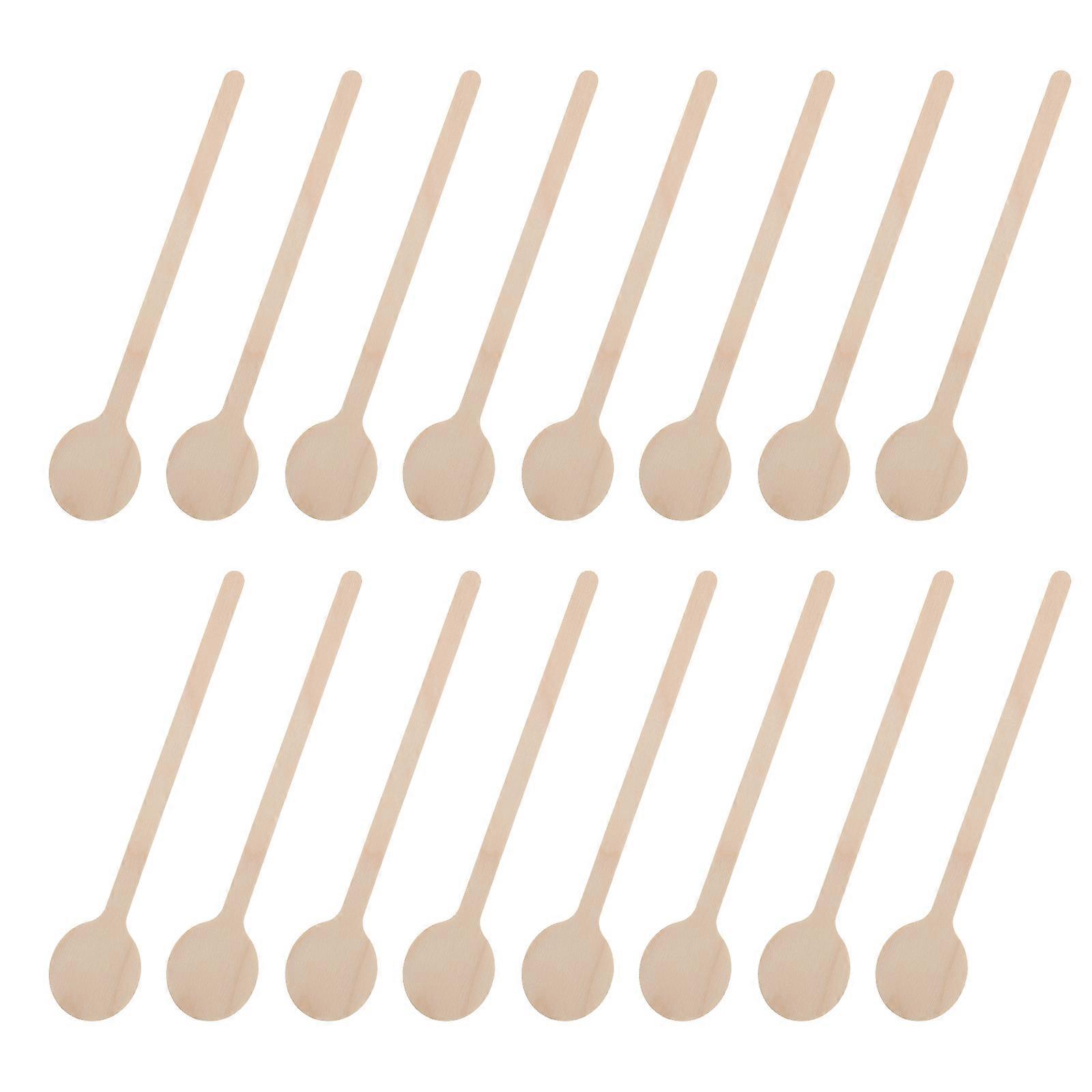 Coffee Stirring Sticks Wooden Mixing Rods For Home Use Beige 50Pcs