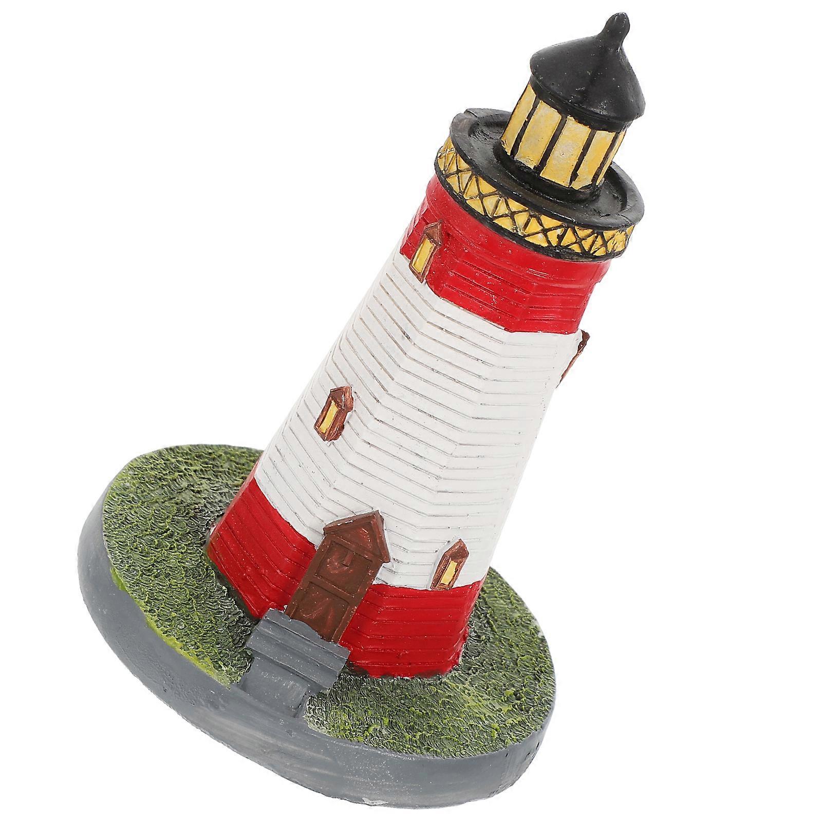 Miniature Lighthouse Resin Craft Ornament For Room Decoration In Multi Color 1Pack