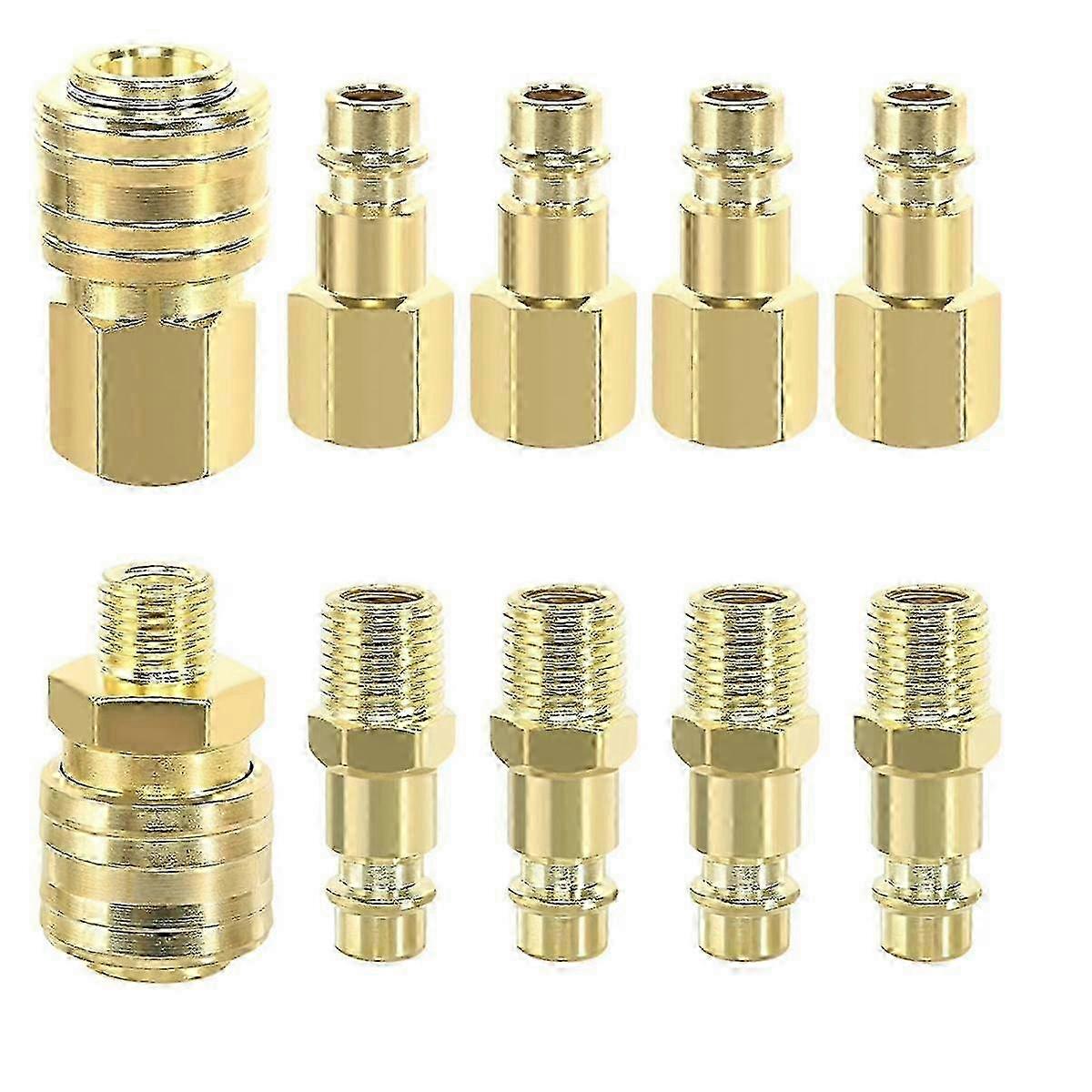 10pcs Compressed Air Coupling 1/4in Bsp Quick Coupling Compressed Air Couplings Compressed Air Hose Coupling Compressed