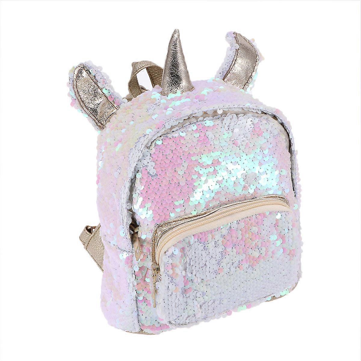 Glitter Shoulder Bag Stylish School Backpack 19x18x9Cm 1Set